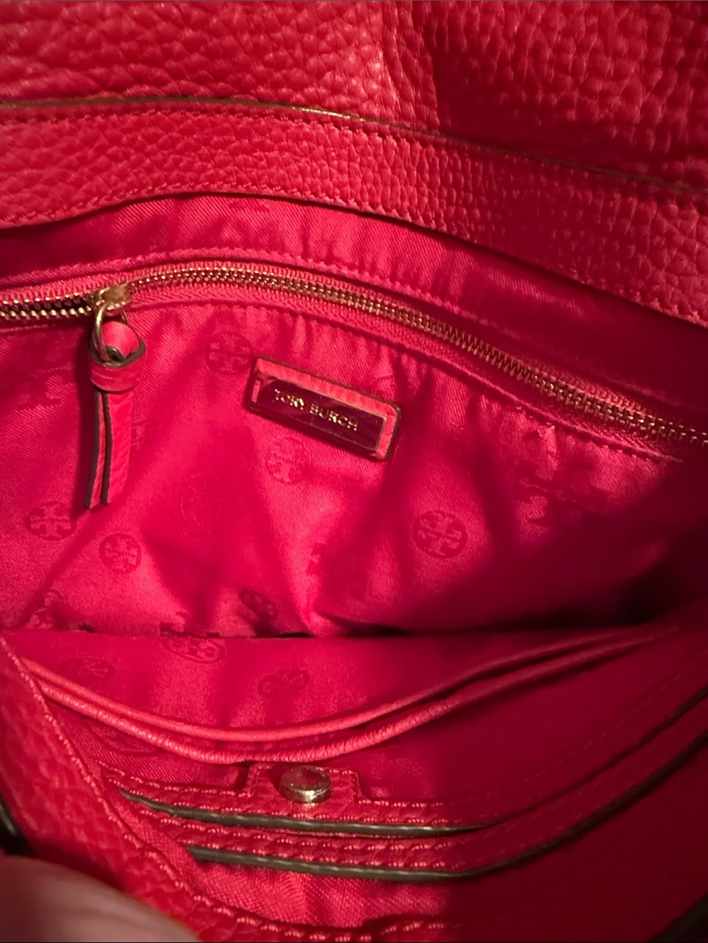 Tory Burch red pebbled